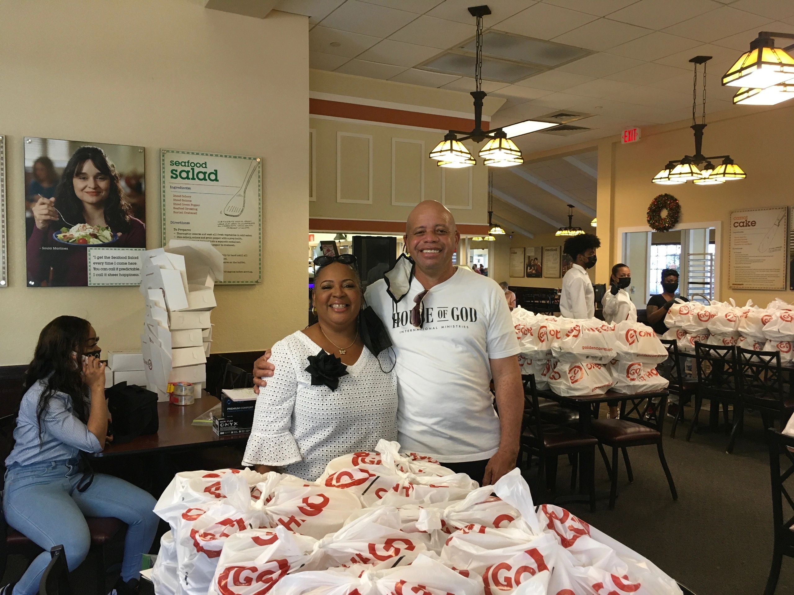 Community space with food service event